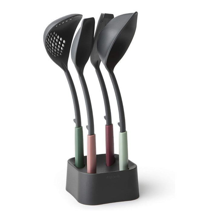 Set of 5 Brabantia Tasty+ Kitchen Utensils Set with Stand