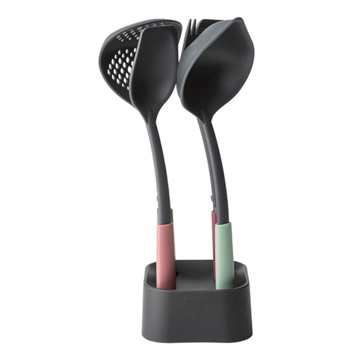 Set of 5 Brabantia Tasty+ Kitchen Utensils Set with Stand
