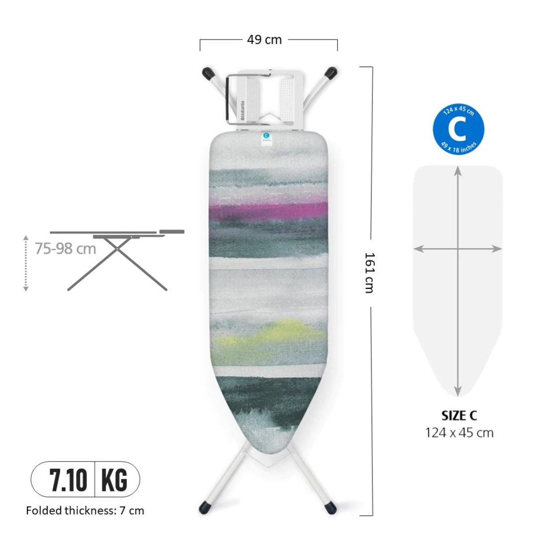 Brabantia Ironing Board C Steam Iron Rest Morning Breeze
