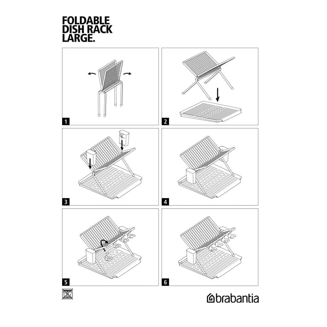 Brabantia Foldable Dish Drying Rack Large