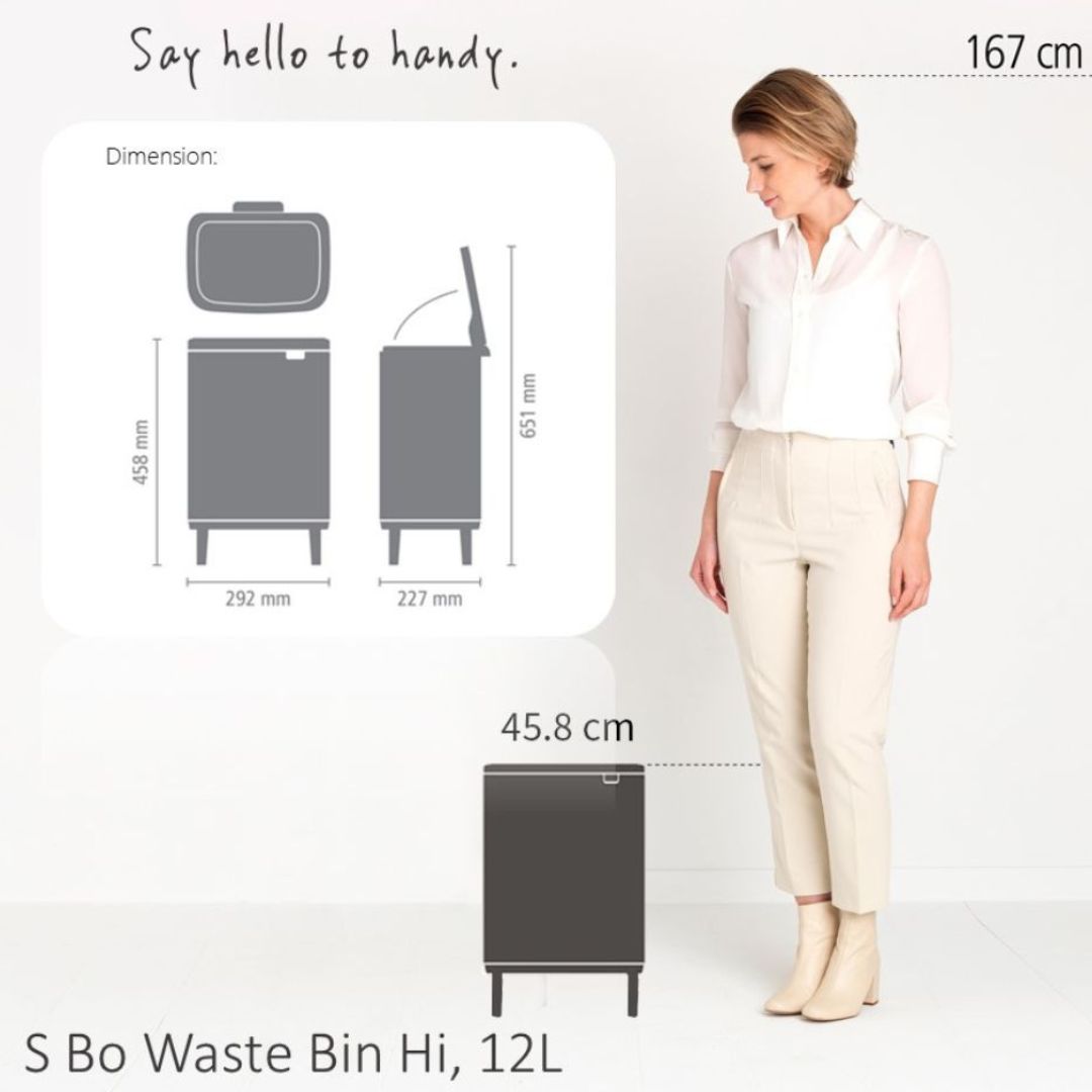 Brabantia Bo Waste Bin Hi S 12L