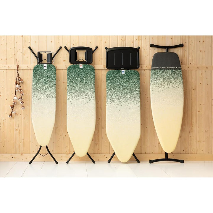 Brabantia Ironing Board Steam Iron Rest Black Frame - Fairtrade Cotton New Dawn