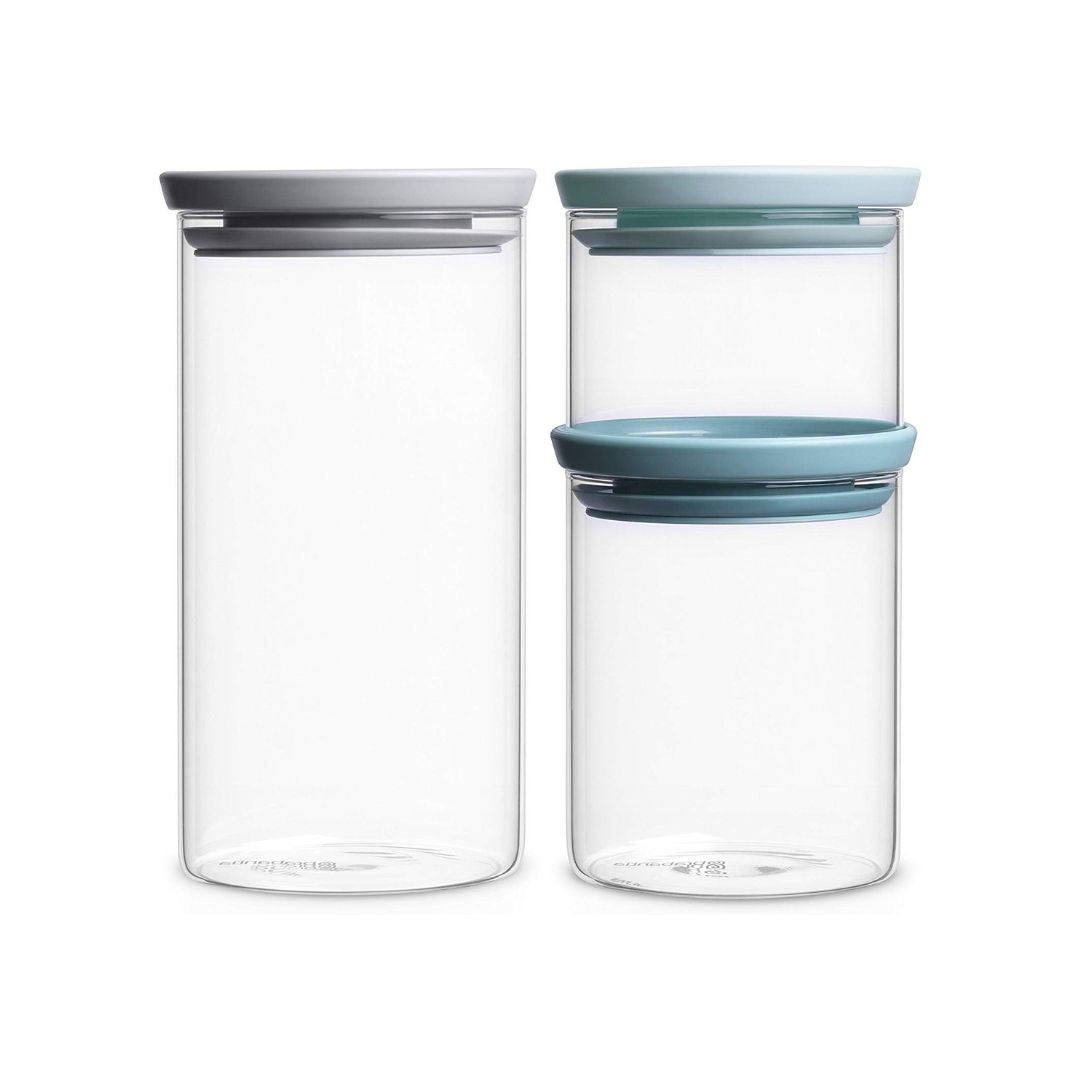 Brabantia Stackable Glass Jars Set Of 3