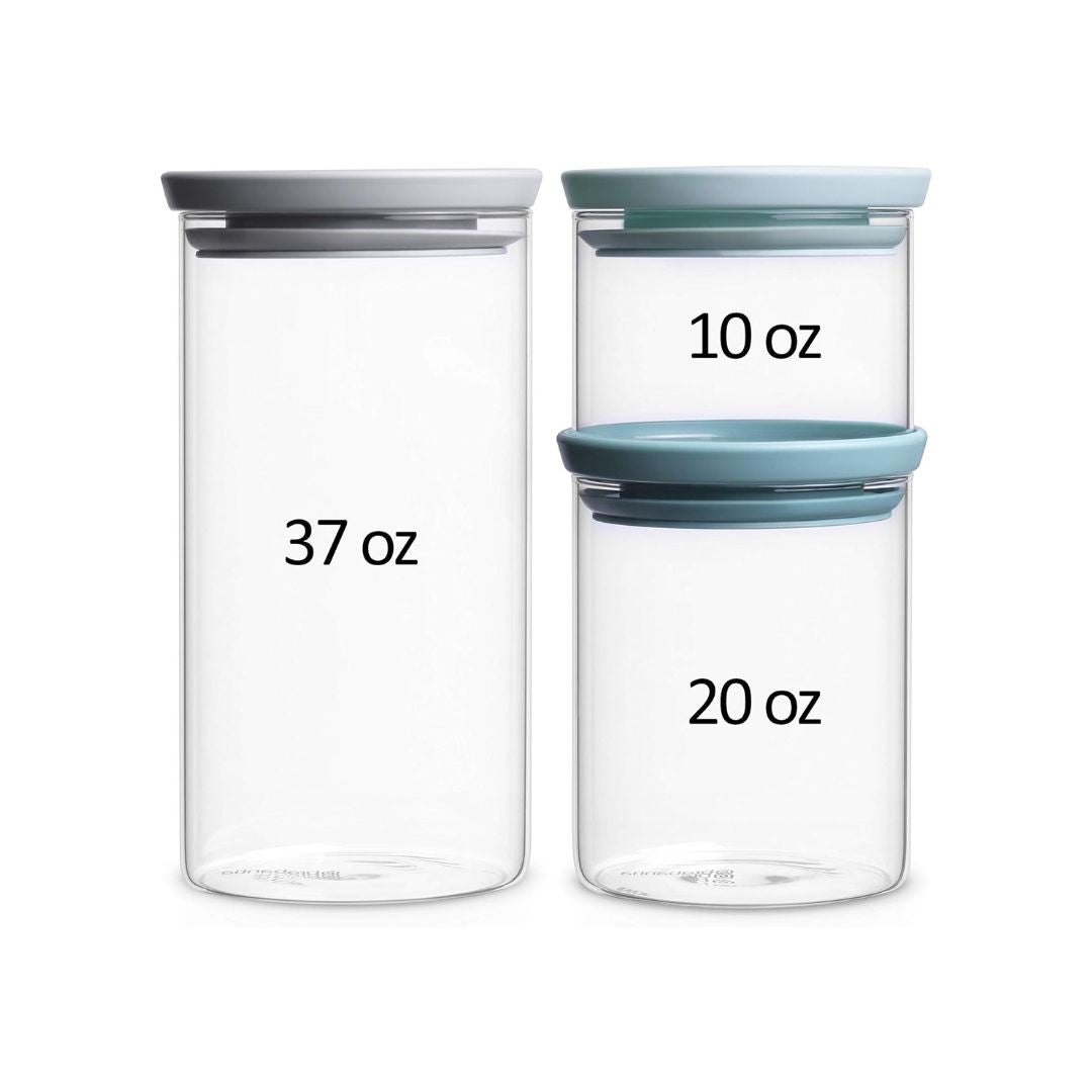 Brabantia Stackable Glass Jars Set Of 3