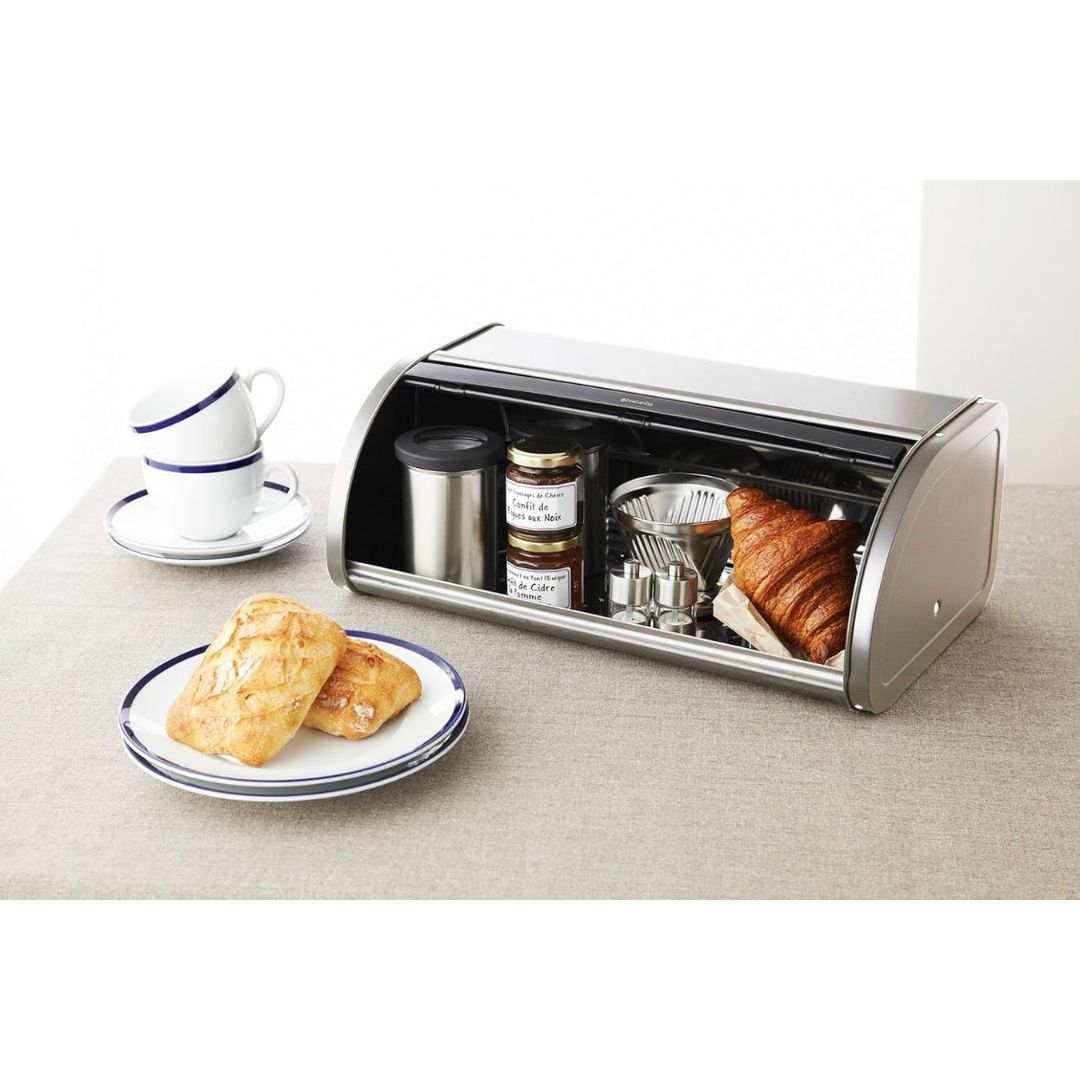 Brabantia Bread Bin Roll Top - Brilliant Steel