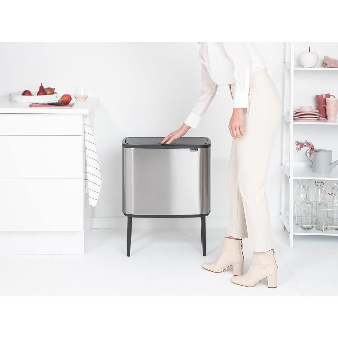 Brabantia Bo Touch Bin 11+23L - Fingerprint Proof Matt Steel