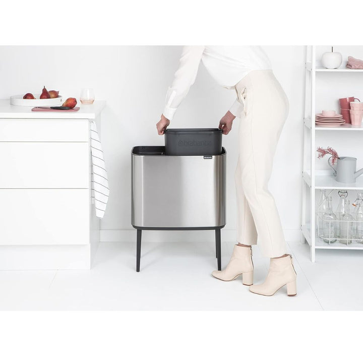 Brabantia Bo Touch Bin 11+23L - Fingerprint Proof Matt Steel