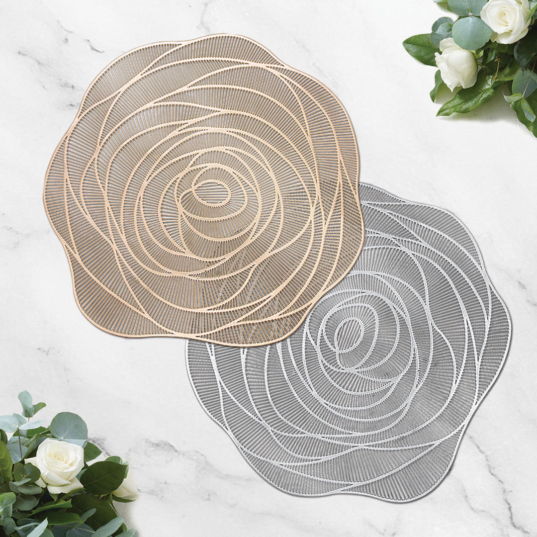 Charles Millen Signature Collection Charme Series Round PVC Placemat Rosé