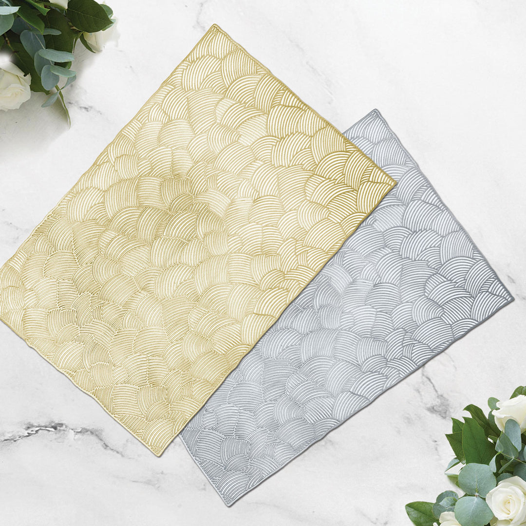 Charles Millen Signature Collection Charme Series Rectangular PVC Placemat Tidal