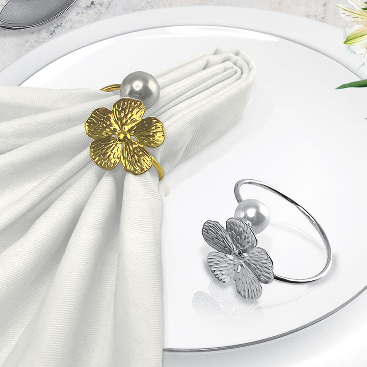Charles Millen Signature Collection Julia Napkin Ring 4 Piece Set