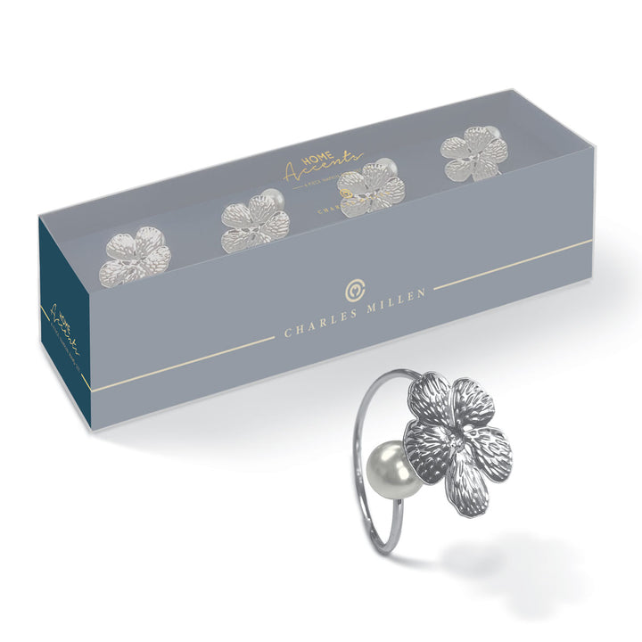 Charles Millen Signature Collection Julia Napkin Ring 4 Piece Set