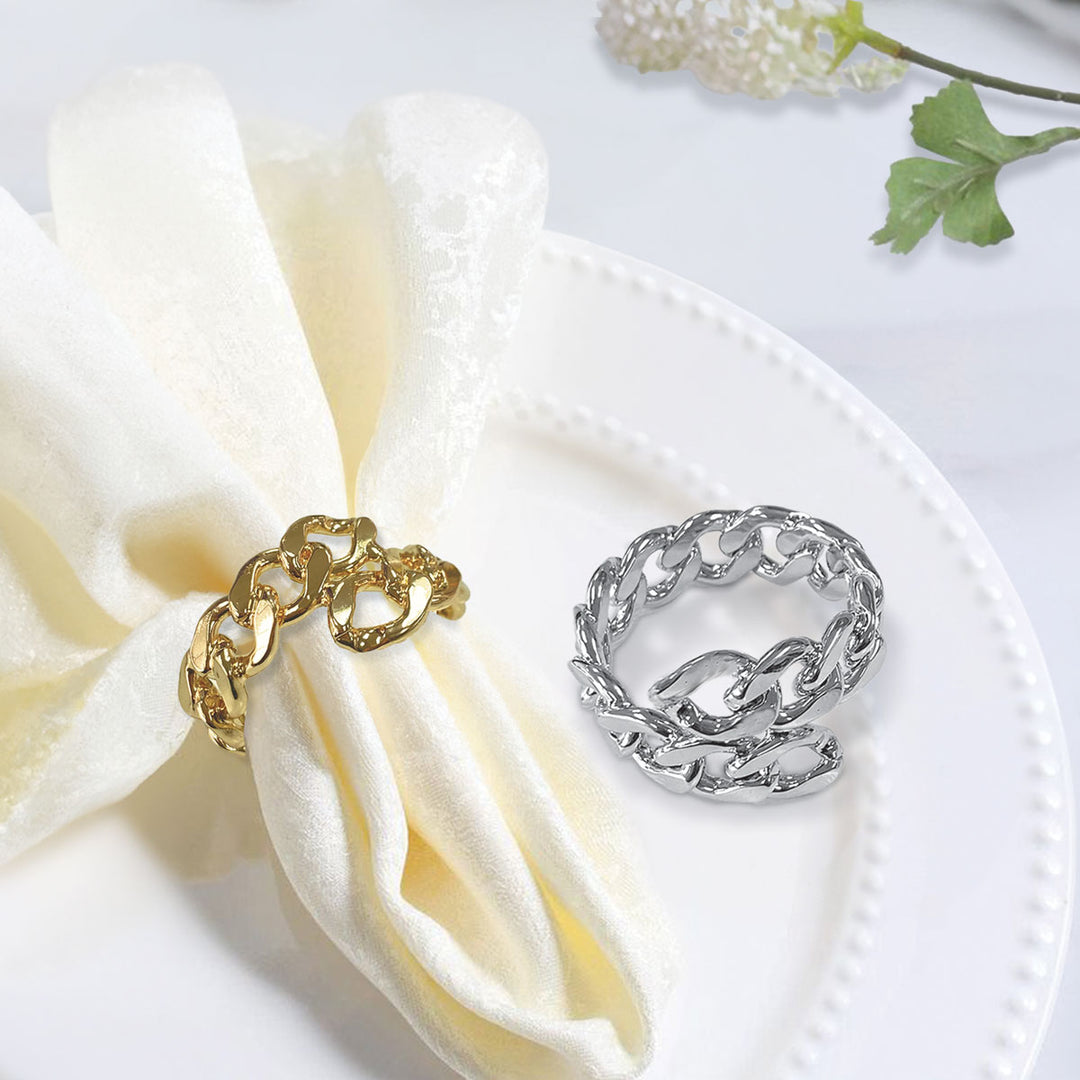 Charles Millen Signature Collection Figaro Napkin Ring 4 Piece Set
