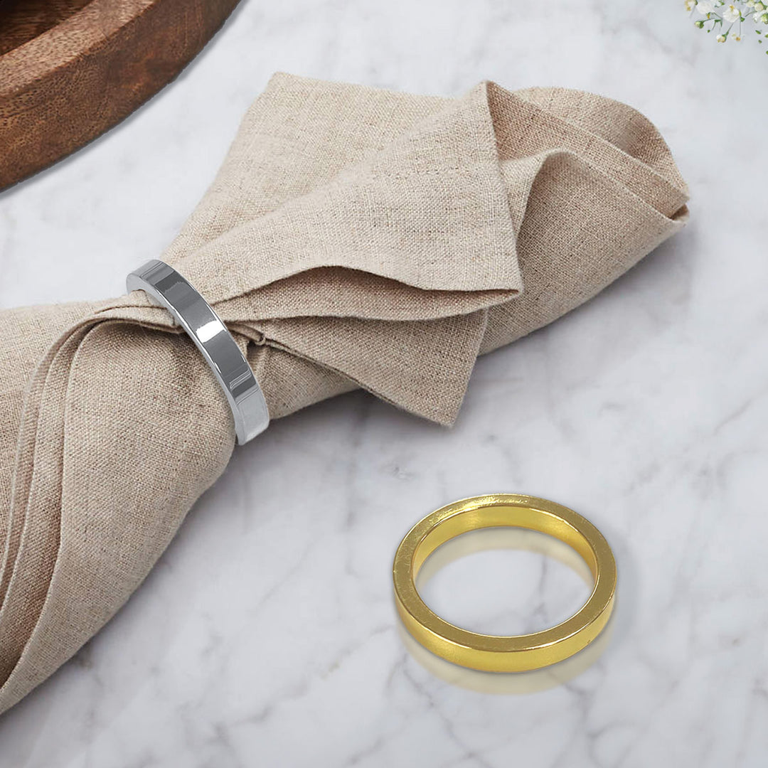 Charles Millen Signature Collection Riche Napkin Ring 4 Piece Set
