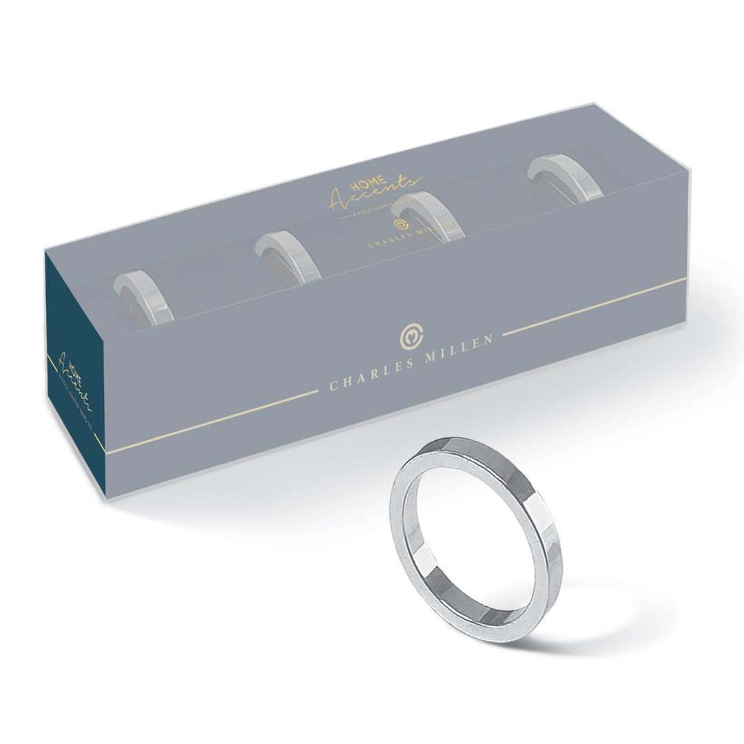 Charles Millen Signature Collection Riche Napkin Ring 4 Piece Set