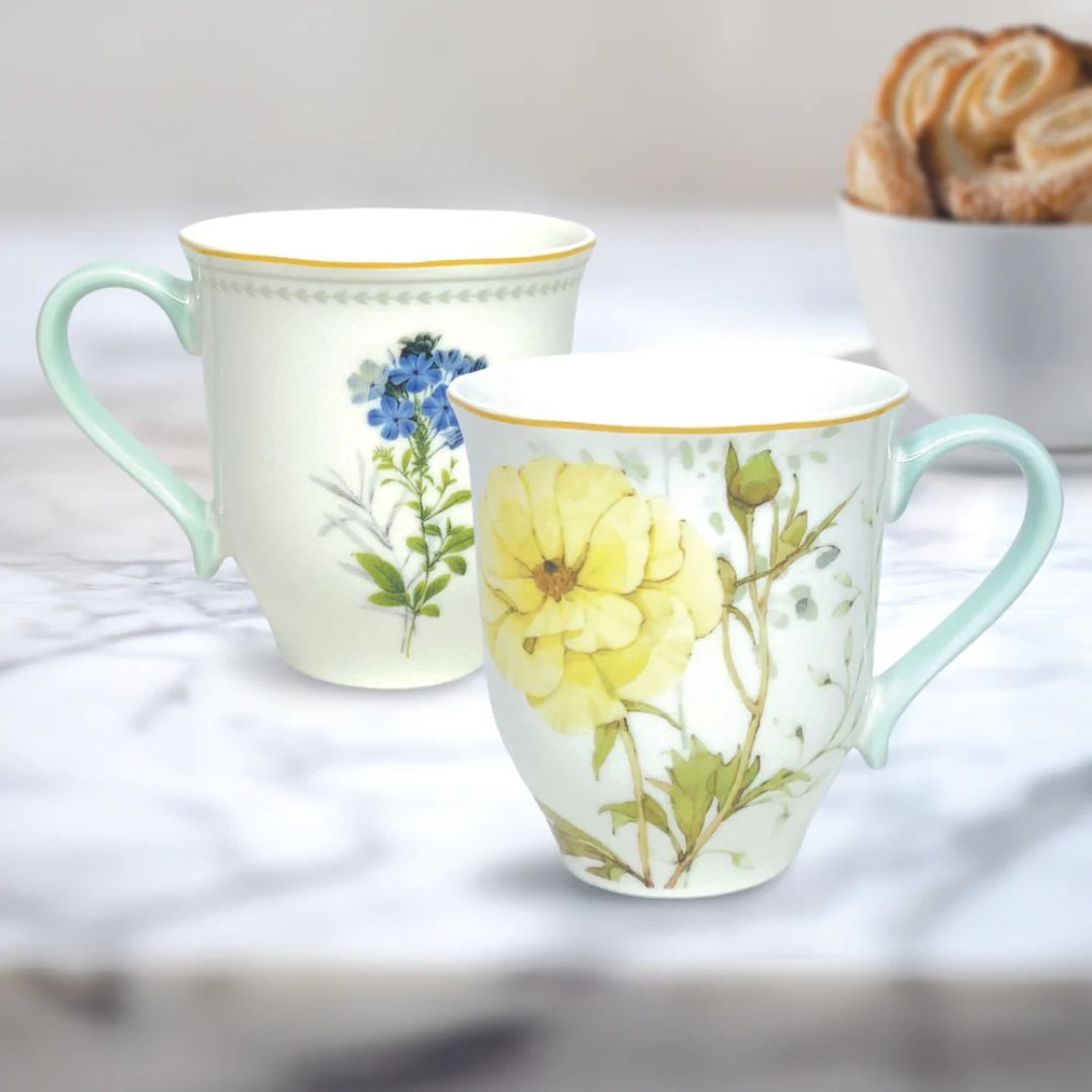Soiree Botanique 2 Piece Tea/Coffee Mug Set