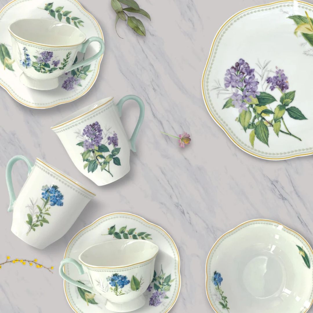 Soiree Botanique 2 Piece Tea/Coffee Mug Set