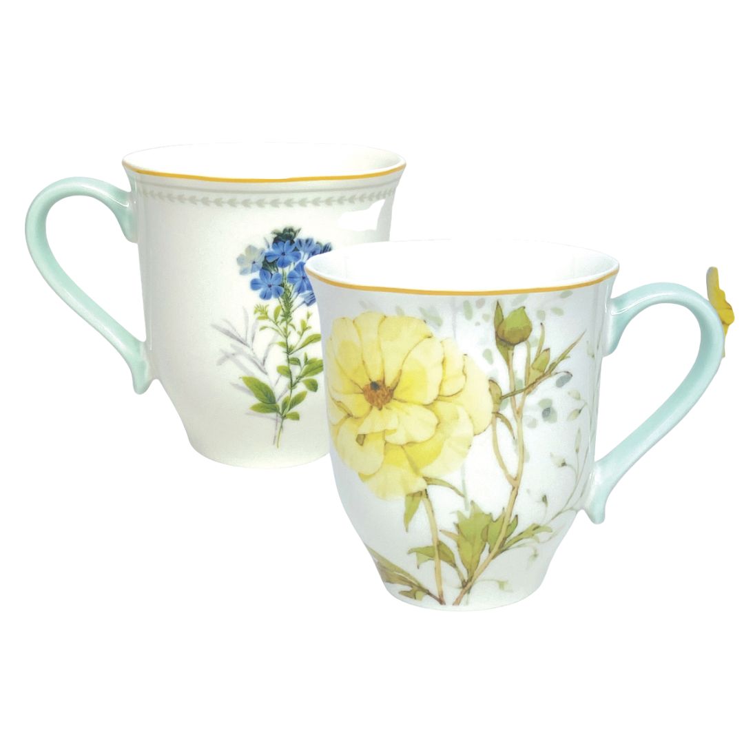 Soiree Botanique 2 Piece Tea/Coffee Mug Set