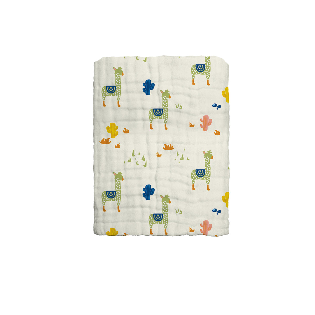 The Gang 100% Cotton 6-Ply High Density Printed Gauze Bath Linen Alpaca