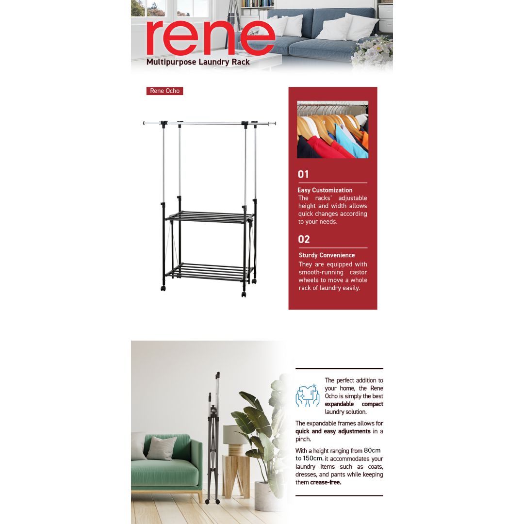 RENE Ocho Foldable Double Drying Rack