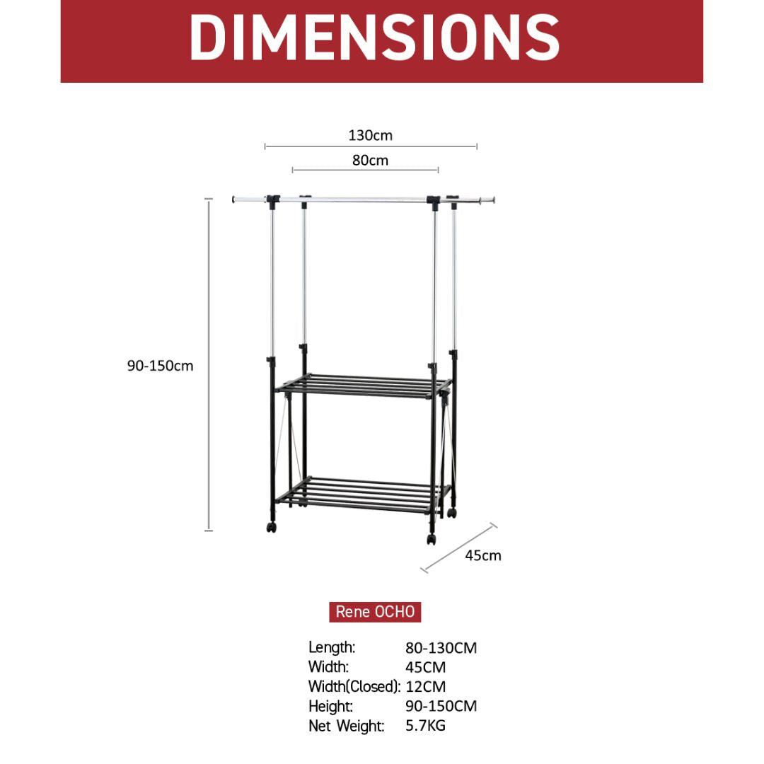 RENE Ocho Foldable Double Drying Rack