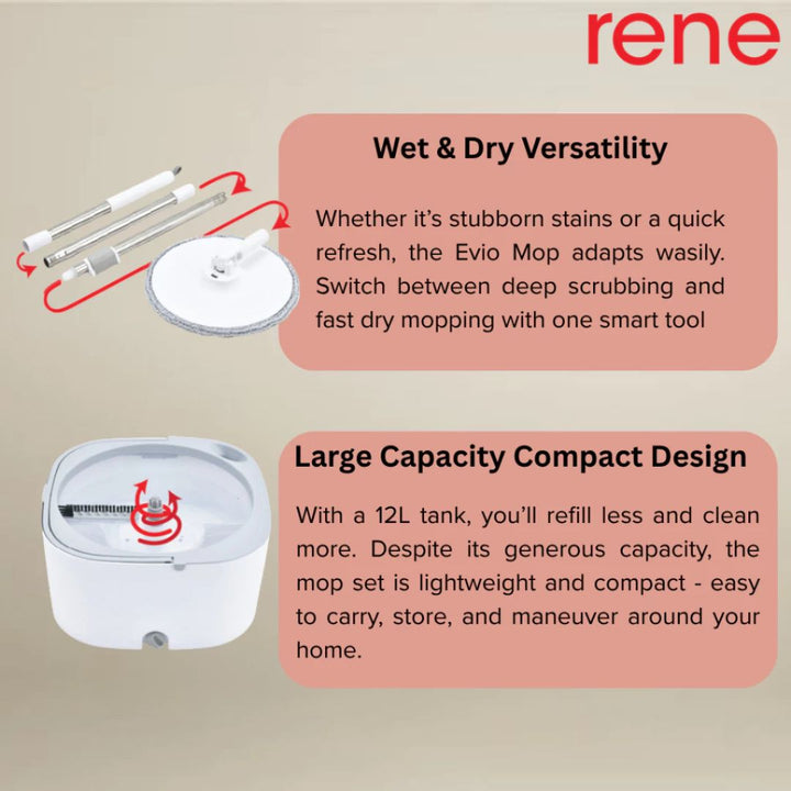 Rene Evio Dual Chamber Cleaning Mop