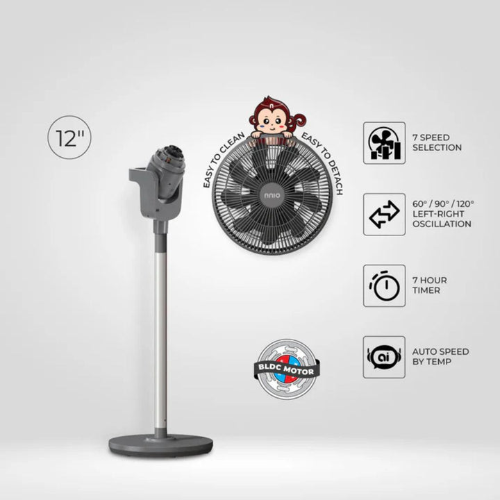 NNIO EZ88 12" Bldc Air Circulator Stand Fan