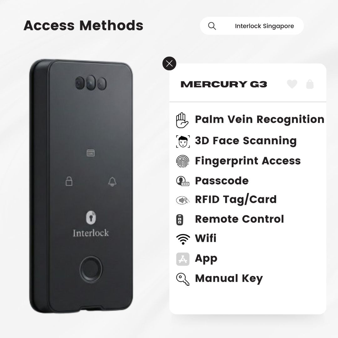 Interlock Mercury G3 Digital Gate Lock with Dual Camera Security