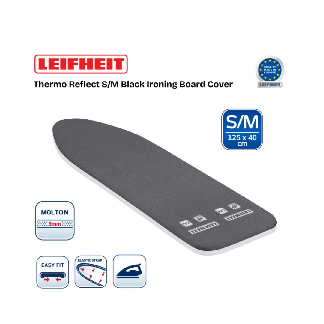 Leifheit Ironing Board Cov. Thermo Reflect S/M Black