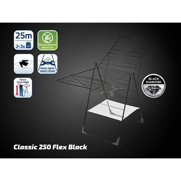Leifheit Standing Dryer Classic 250 Flex Black
