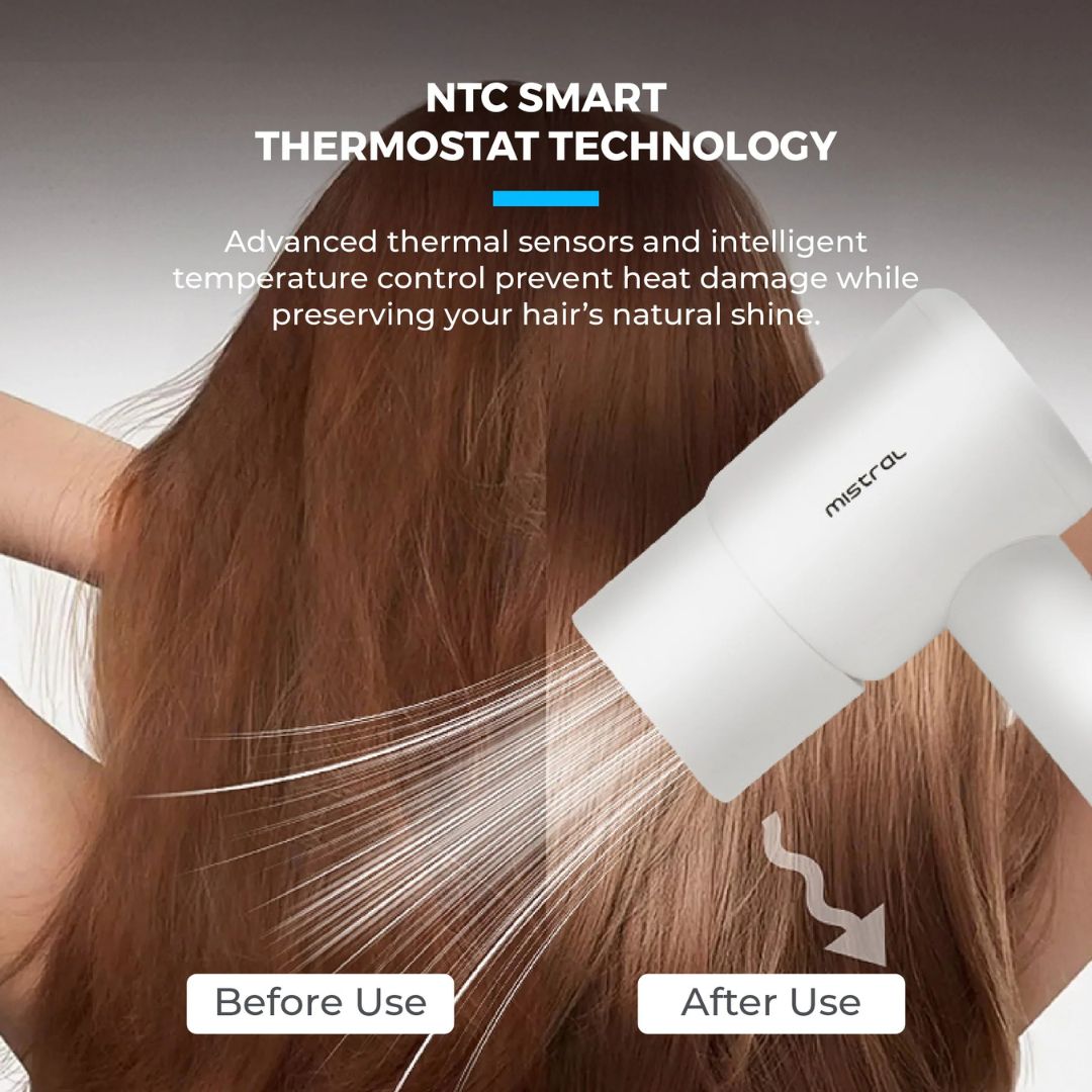 Mistral Radiance Lite - BLDC Compact High Velocity Hair Dryer - Floral White