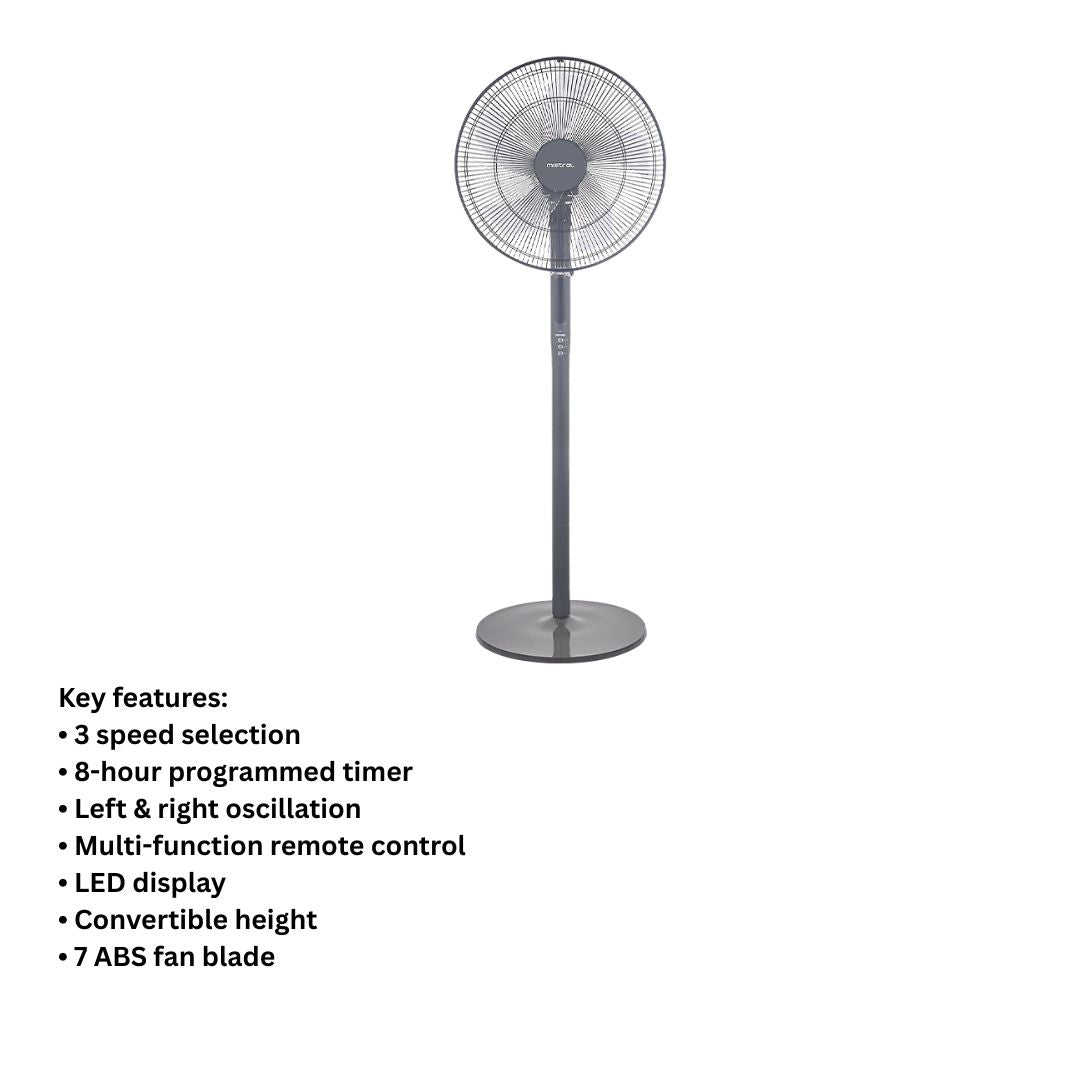 Mistral 16" Stand Fan with Remote Control MSF041R - Dark Grey