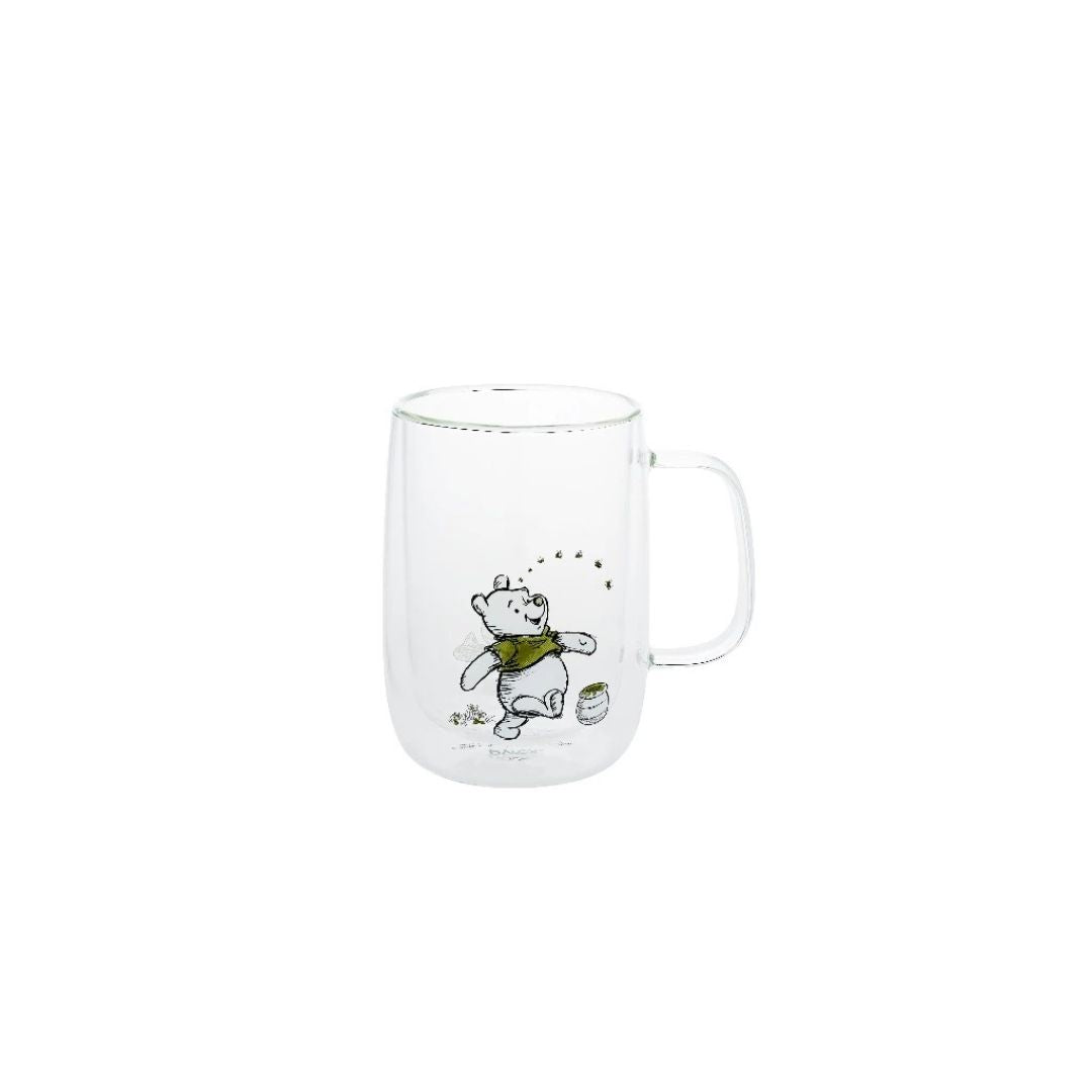 Pyrex x Disney Set Of 3 Carafe & Double Wall Mug with Handle Set - Pooh Forest Holiday
