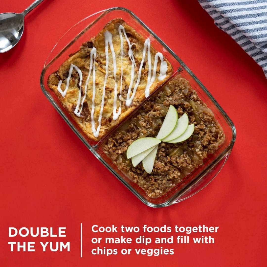 Pyrex Classic 2.6L Divided Glass Bakeware