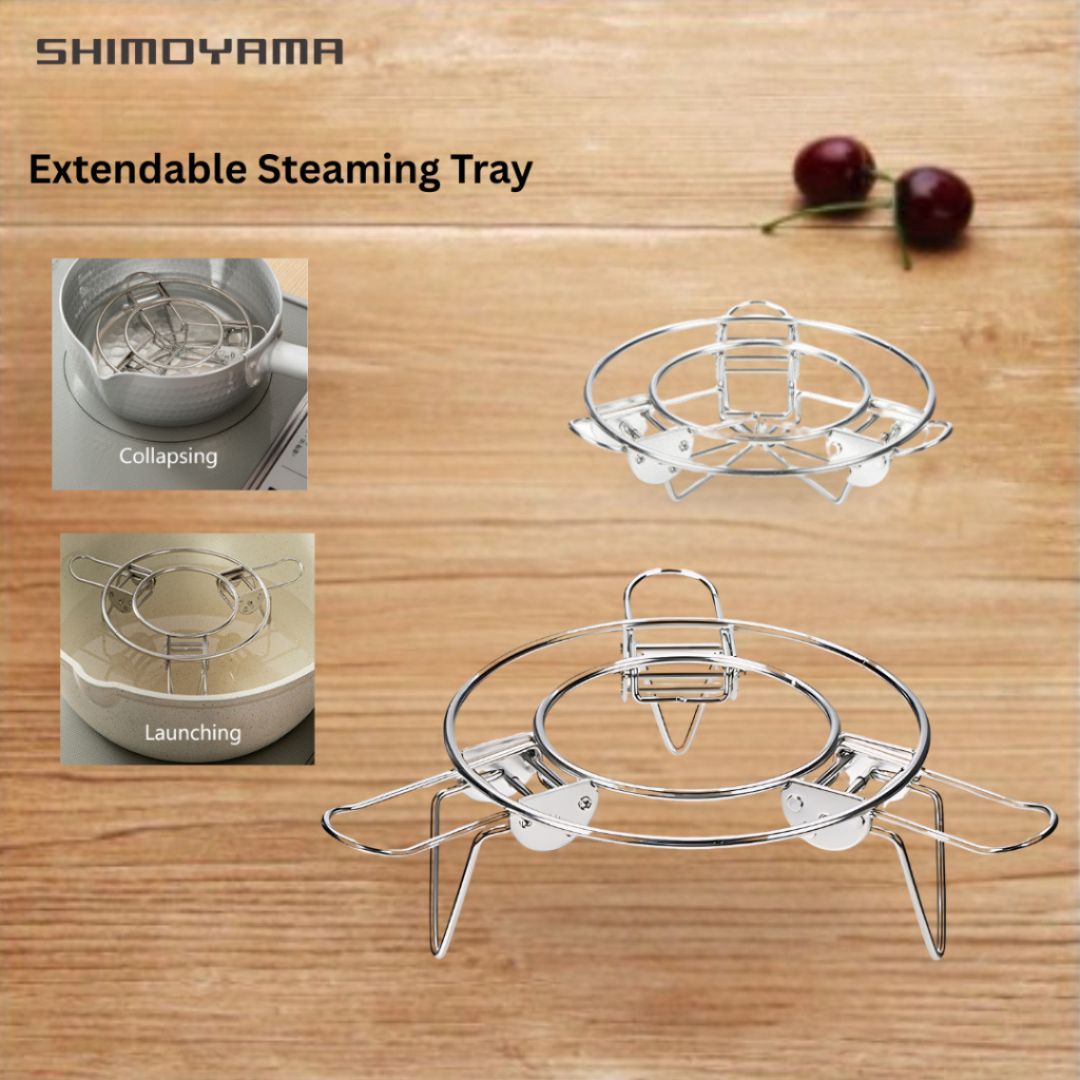 Shimoyama Stainless Steel Retractable Steam Rack