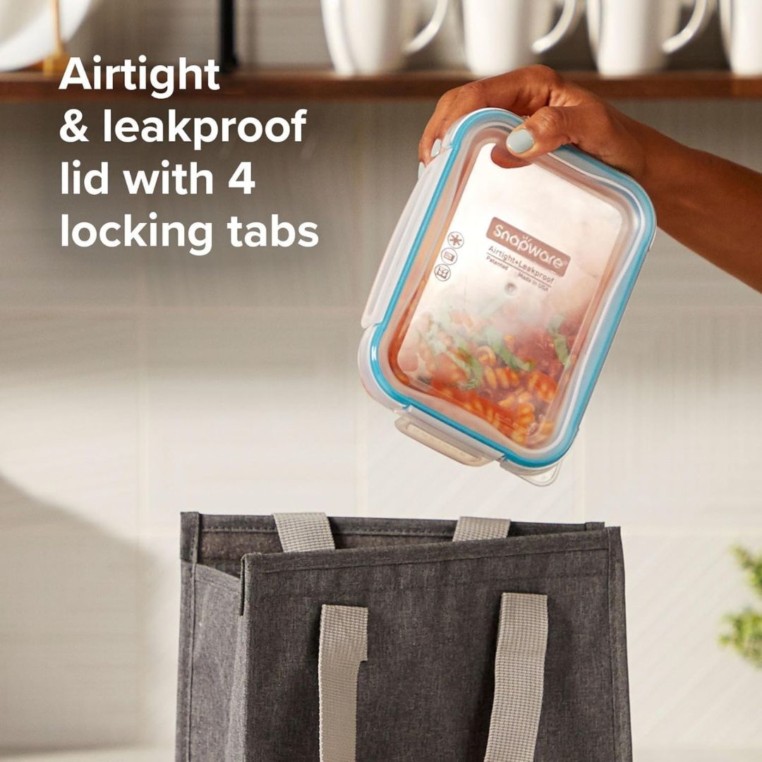 Snapware Total Solution Set Of 4 Square & Round Glass Food Container