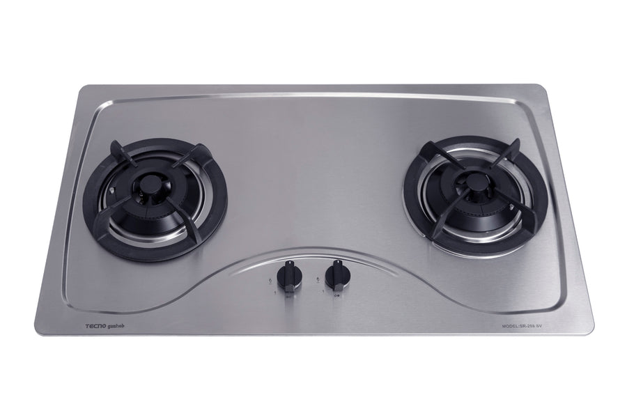 Stainless Steel Hob — Stainless Steel — 86cm, V.V.S; 2 Burners (2x Big)