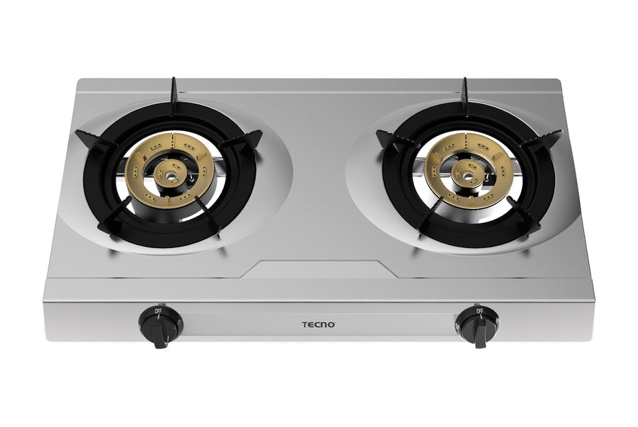 Table Top Stove — Stainless Steel — Matte Finish, V.V.S, Slim Design; 2 Burner (2x Big)