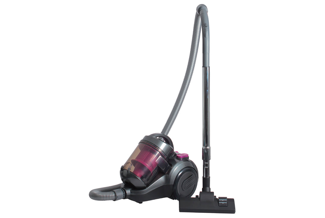 Cyclonic Bagless Vacuum — Black w/ Grey Trim Purple Accent — 2000W, 5m Power Cord, HEPA Filter; Bagless 2.5L Capacity