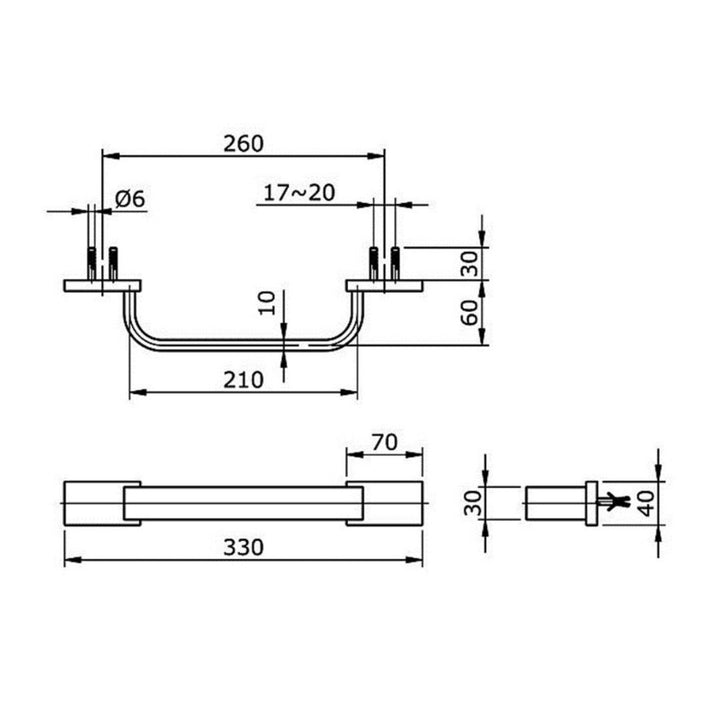 TOTO "Icon Series" Hand Towel Bar TX702AI