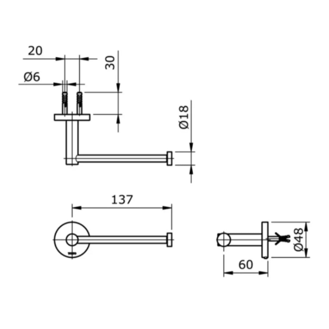 TOTO "Ego II Series" Paper Holder TX703AES
