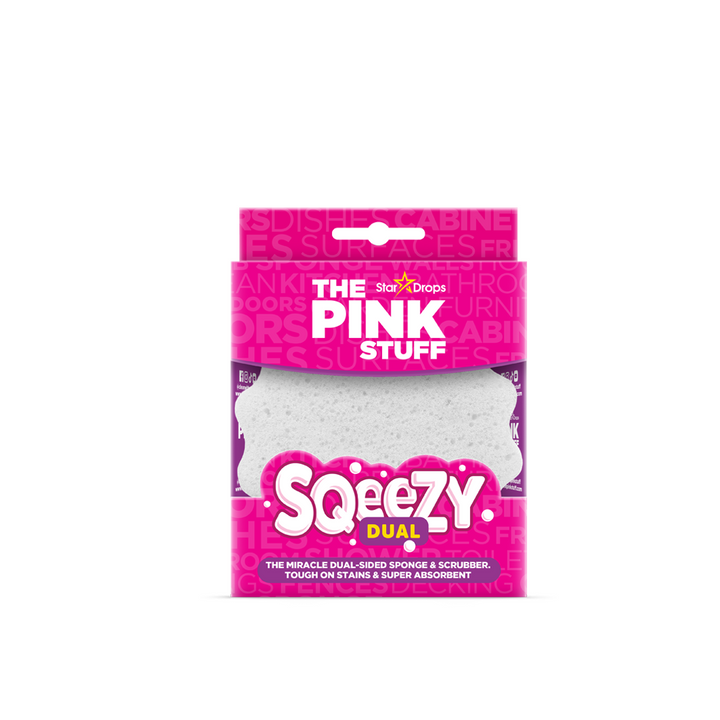The Pink Stuff Sqeezy Dual Sided Sponge & Scrubber