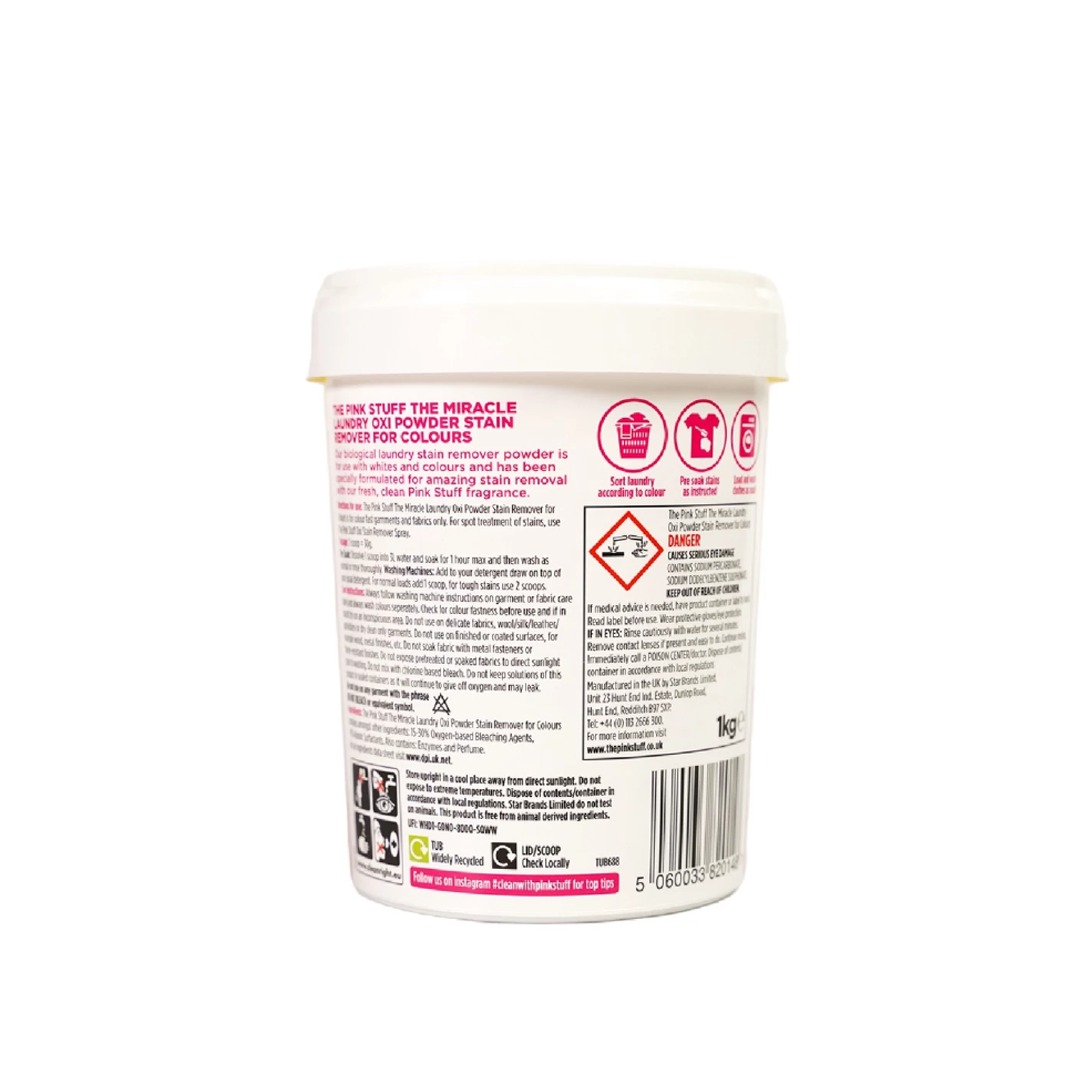 The Pink Stuff The Miracle Laundry OXI Powder Stain Remover for Colours