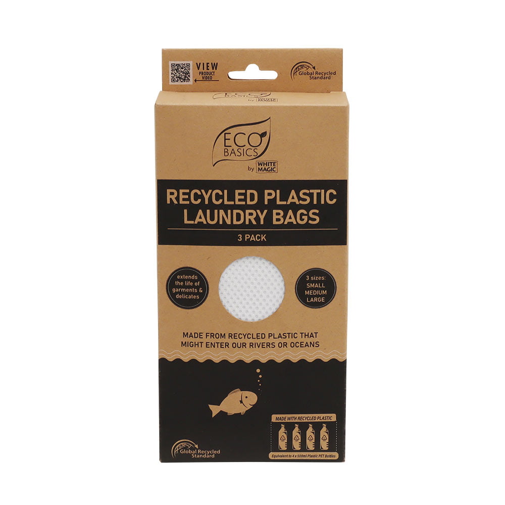 Whtie Magic Eco Basics Recycled Plastic Laundry Bags - 3 Pack