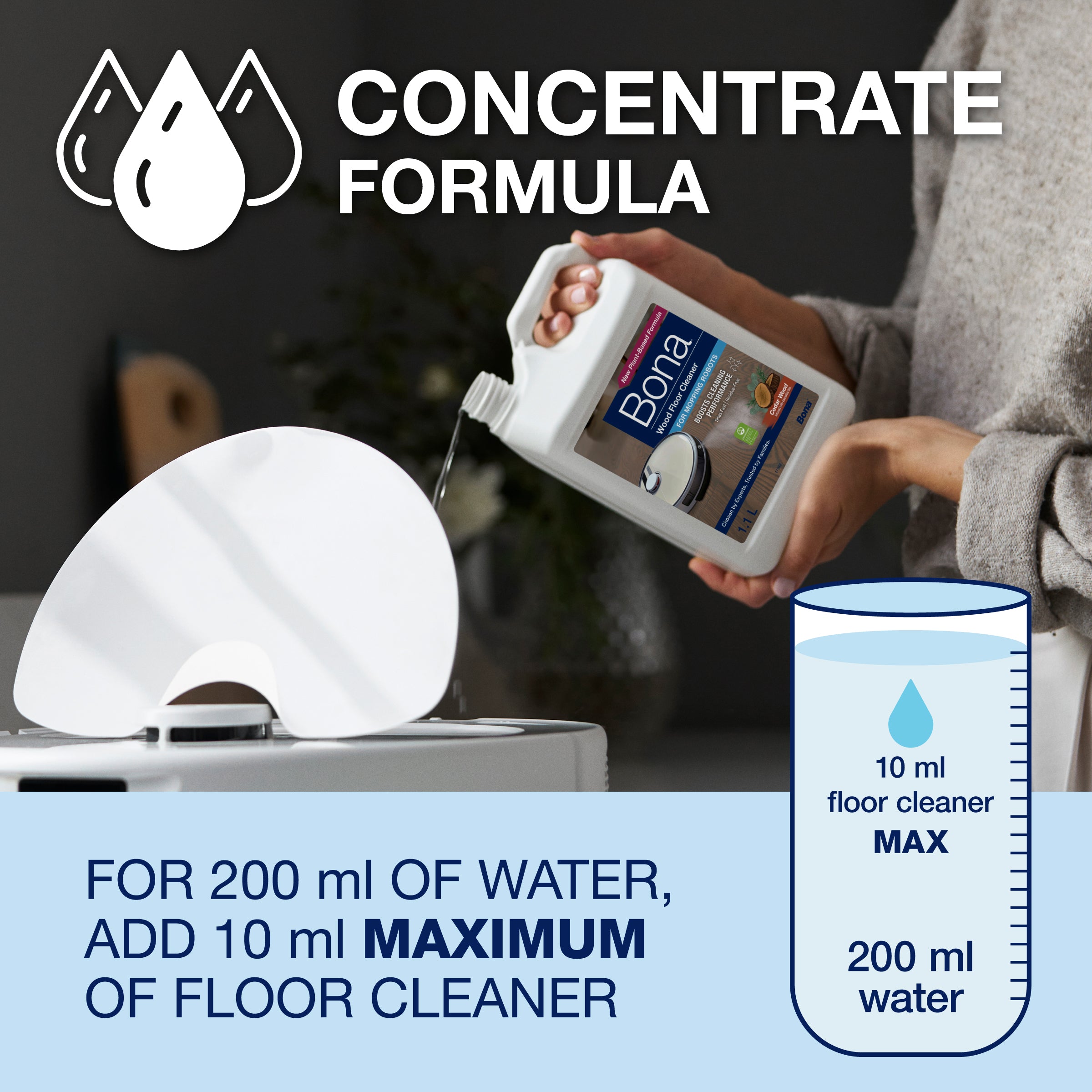 Bona Wood Floor Cleaner for Mopping Robots