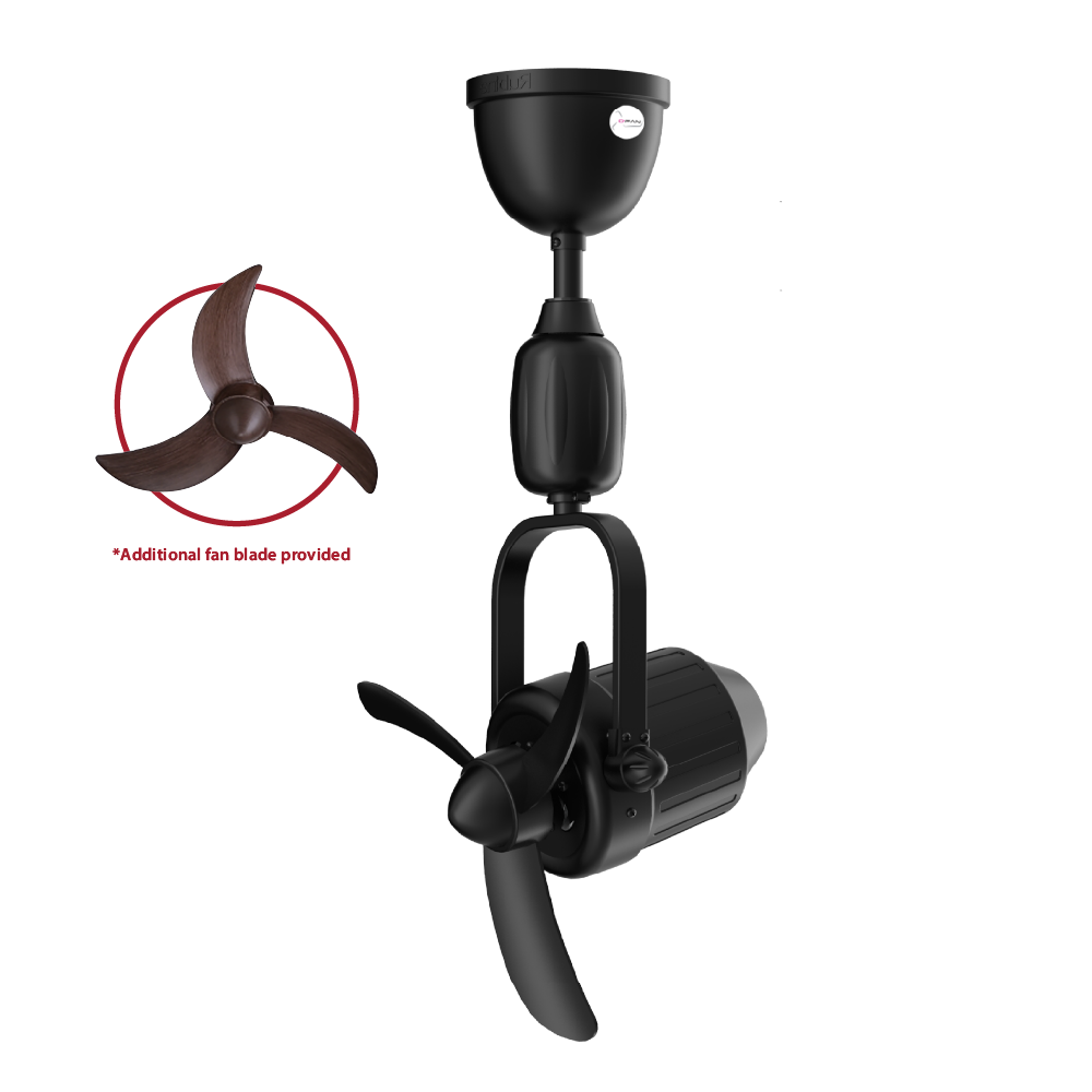 Mistral Corner Fan - 16", 25W 516-BK Black, Remote - image 3
