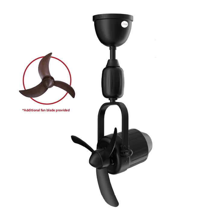 Mistral Corner Fan - 16", 25W 516-BK Black, Remote - image 3