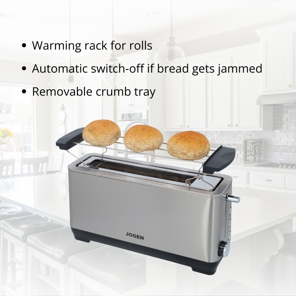 JOGEN BT 2216 Single Long Slot Automatic Bread Toaster 1100W - image 5
