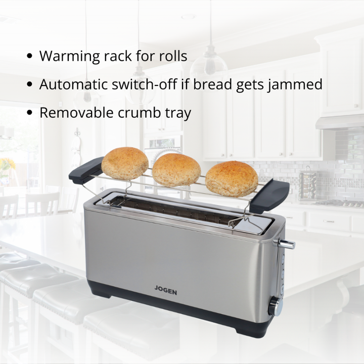 JOGEN BT 2216 Single Long Slot Automatic Bread Toaster 1100W - image 5