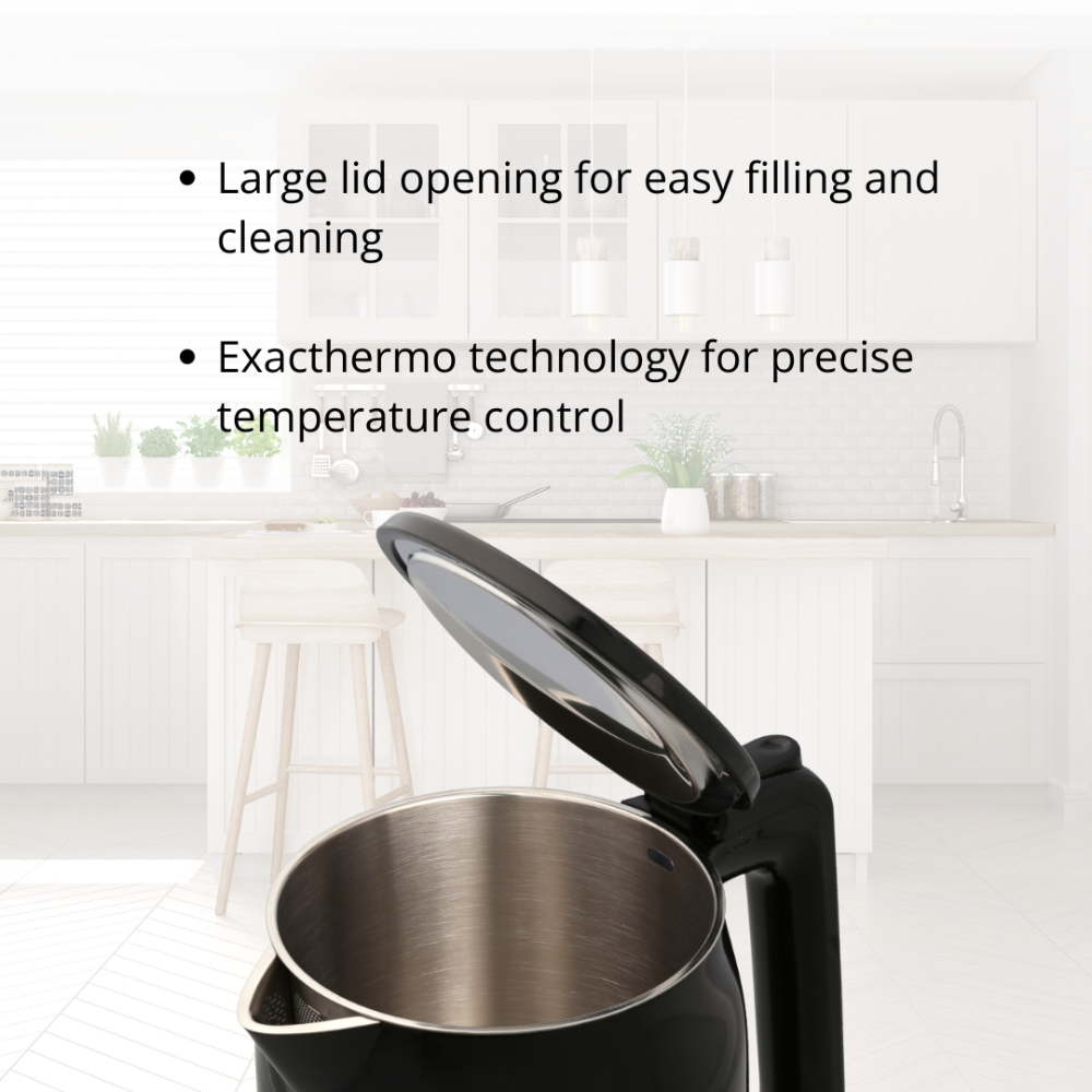 JOGEN KE 3112 Double Wall Kettle 1.7L 1800W (Black) - image 2