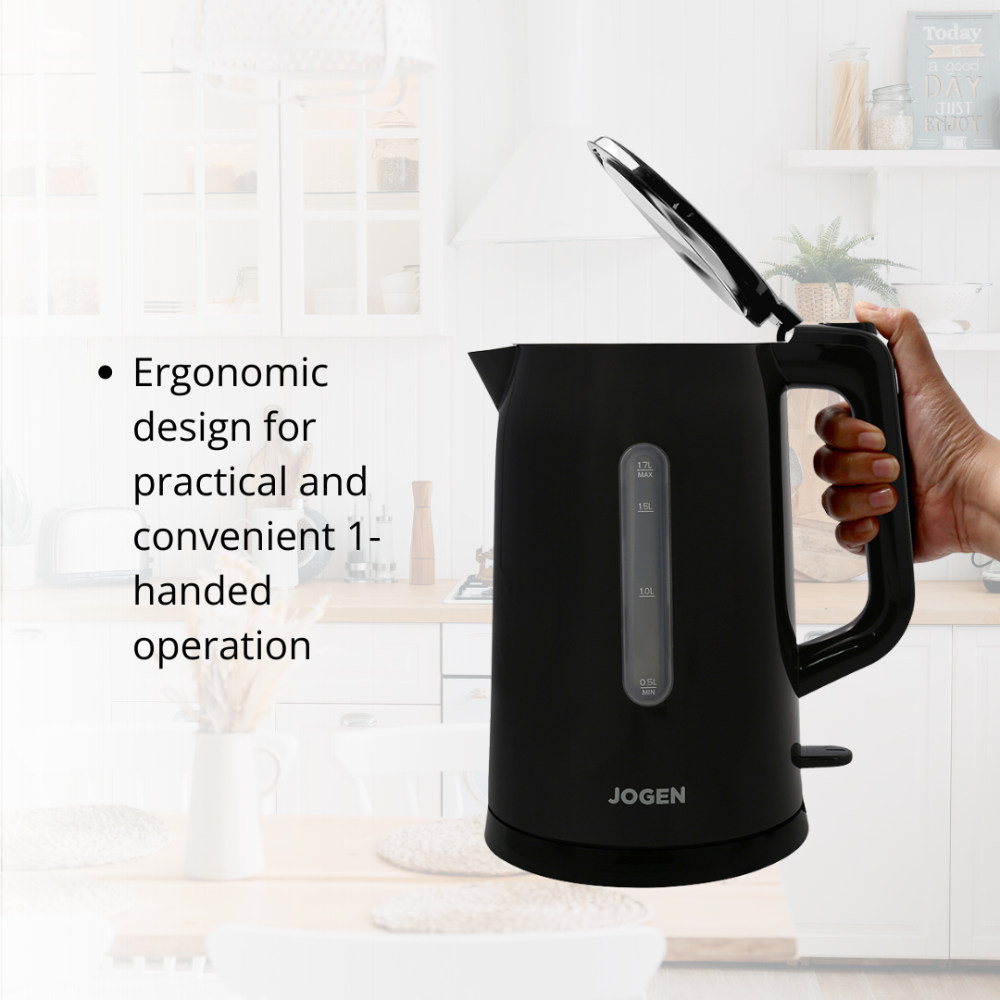 JOGEN KE 3112 Double Wall Kettle 1.7L 1800W (Black) - image 3
